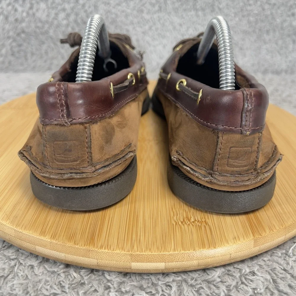 Sperry Top-Sider Authentic Original 2-Eye Boat Shoes Men's Size 9M Brown Leather